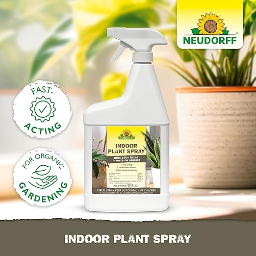 Indoor Plant Spray for House Plants & Greenhouse, Kills Spider Mites, and Scale and 100+ Listed Insects on Contact for Organic Gardening, Contact Insecticide, Ovicide (32 oz)