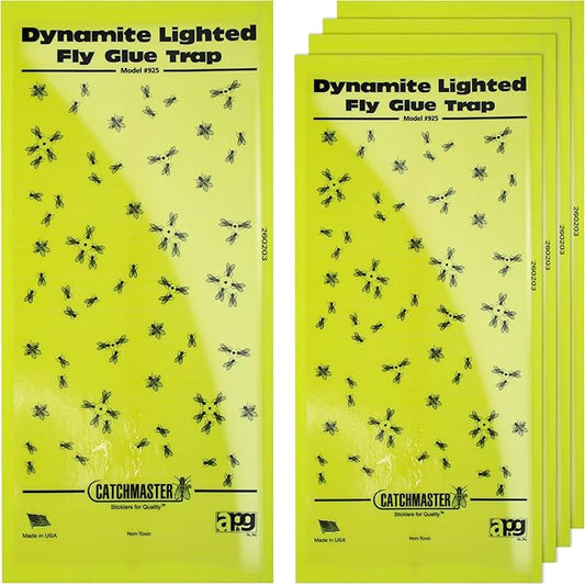 Catchmaster Pro Series Flying Insect Light Trap Replacement Board 5-PK, UV Light Fly Trap Refill, Adhesive Glue Boards, Mosquito Trap Supplies, UV Lamp Bug Catcher, Home & Garage Pet Safe Pest Control