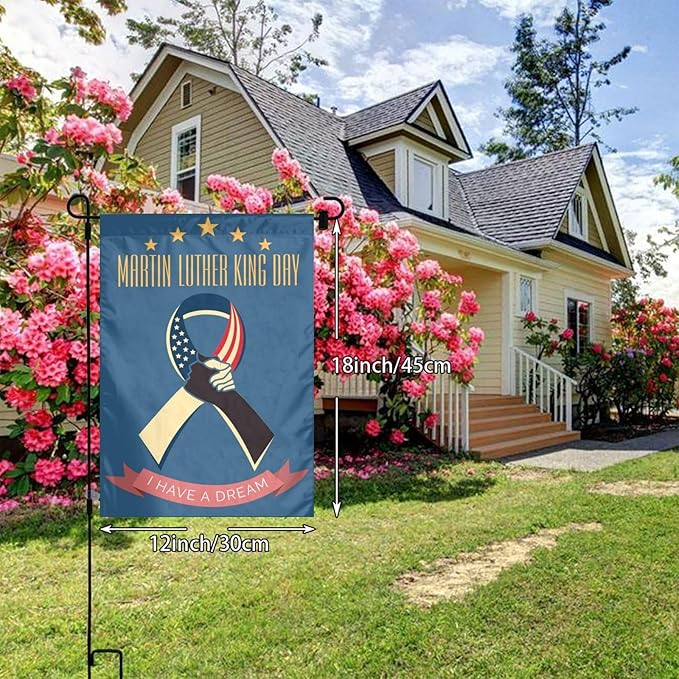 Mlk I Have A Dream Martin Luther King Jr Day Garden Flag Welcome Party Outdoor Outside Decorations Picks Home House Garden Yard Decor 12x18 Inch