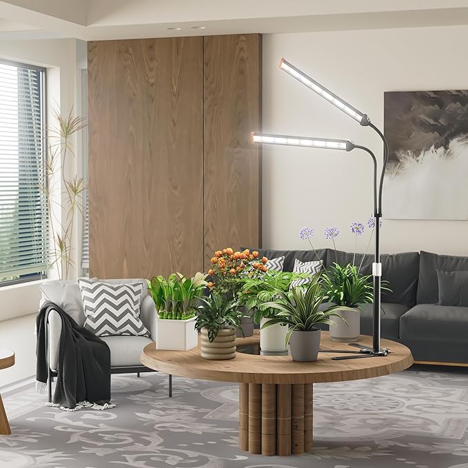 GooingTop Grow Light for Indoor Plants Growing Full Spectrum LED Lamp with Optional Dimming & Timer