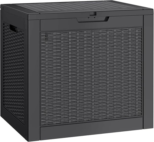 NUNU LAB 31 Gallon Outdoor Storage Box Waterproof,Indoor Outside Deck Boxes,Backyard Storage Bin For Package Delivery,Garden Tools,Patio Cushions,Pool Accessories,Storage Bench Lockable Lid,Tool Box