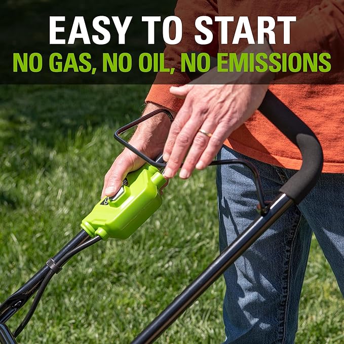 Greenworks 48V (2 x 24V) 17" Cordless (Push) Lawn Mower (125+ Compatible Tools), (2) 4.0Ah Batteries and Dual Port Rapid Charger Included