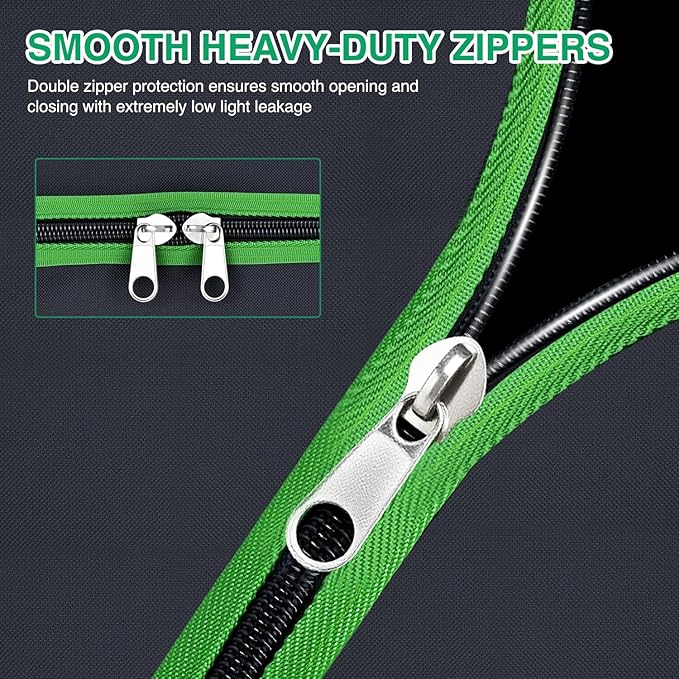 Yesker 5x5 Grow Tent 60"x60"x80" High Reflective Mylar Large Indoor Growing Tents 600D Oxford Cloth with Observation Window and Removable Floor Tray for Hydroponics Indoor Plants Fruit Flower Growing