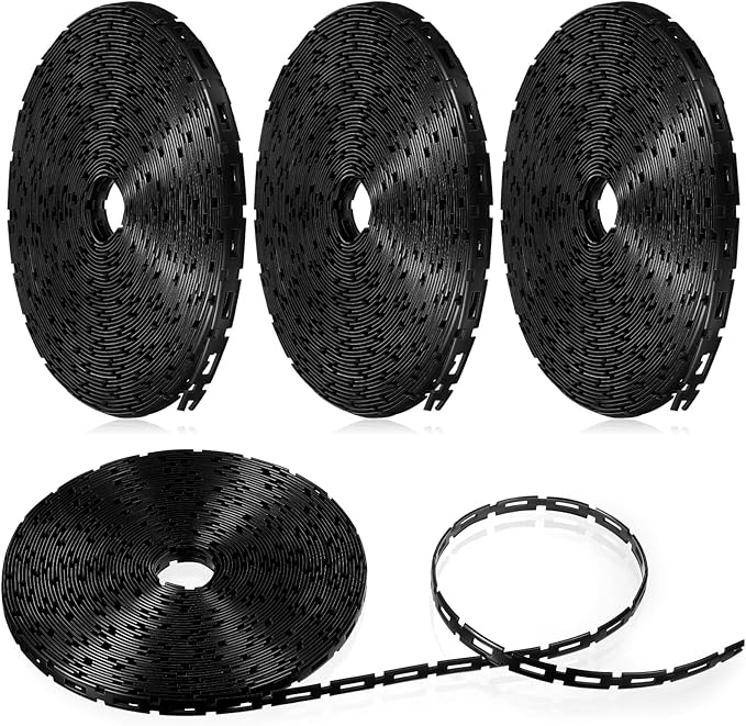 Wesiti 200 ft Plastic Chain Lock Tree Tie 1/2 Inch Wide Adjustable Tree Support Straps Plant String Swing Strap Flexible Reusable Ties for Staking for Garden Accessories