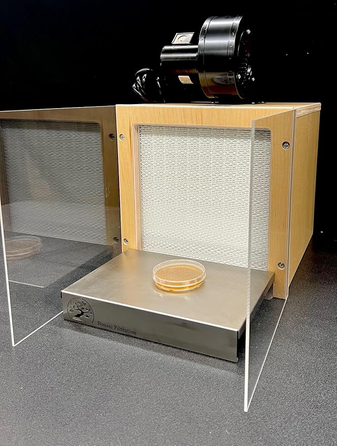 Bonsai 12"x12" 99.99% HEPA Horizontal Laminar Flow Hood for Mushrooms/Mycology 110V