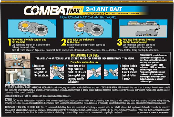 Combat Max 2 in 1 Ant Bait Station, 4 Count