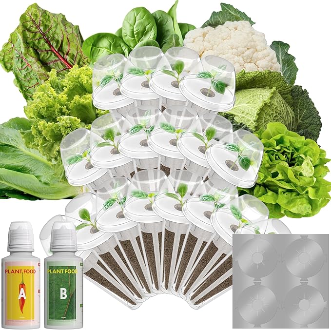 Mix Salad Seed Pods for Aerogarden, Ahopegarden, iDOO Hydroponics Growing System Indoor Herb Garden, 400+ Seeds(18-Pods)