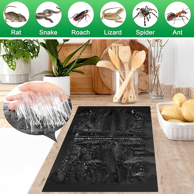 12 Pack Large Super Sticky Rat Glue Traps, Mouse Glue Traps, Mouse Sticky Trap, Mice Traps, Snake Traps, Rat Snake Sticky Traps for Home Outdoor Indoor Restaurant Office (26" x 11")