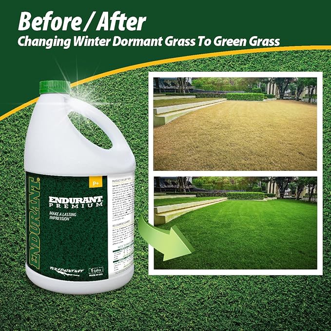 Endurant Turf Colorants - Premium Spray On Green Grass Paint For Lawns - Revives Dry, Patchy Yards - Versatile Grass Hue - Easy To Use, Concentrated Turf Grass Dye - Covers Approx 10,000 Sq Ft - 1 Gal