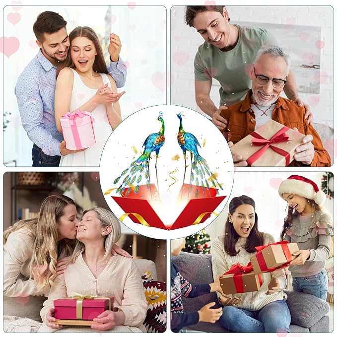 32" Metal Peacock Yard Decor - Handmade Oversize Peacock Sculptures with Stable Ground Stakes, Backyard Decoration, Metal Garden Art.