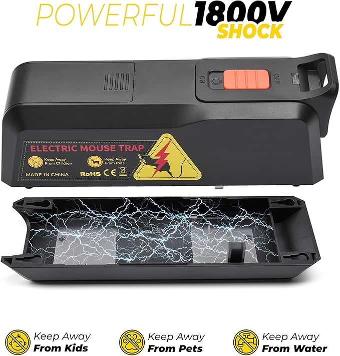 Teal Elite Electric Mouse Trap - Electronic Rodent Zapper for Indoors & Home - Humane & Effective Mouse Traps - Reusable, No Touch Mouse Killer - Safe & Easy to Use (Pack 2)