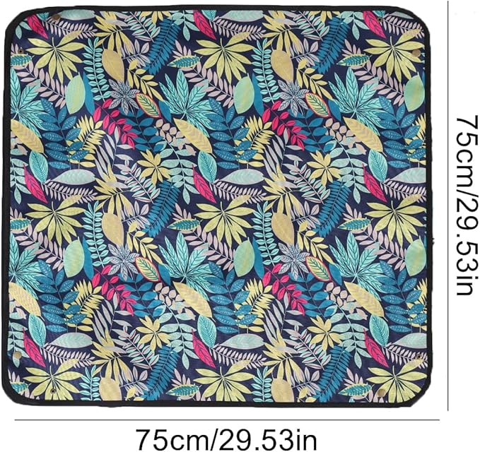 Oxford Houseplants Repotting Mat, Waterproof Indoor Plant Potting Tray, Foldable Bonsai Repotting Pad, Printed Soil Mess Workspace Cloth for Succulent, Cactus, Aloe Vers, 29.5 x 29.5