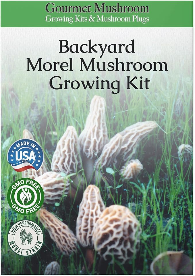 MOREL HABITAT KIT® Morel Mushroom Growing Kit (Morchella esculenta), Compatible with Any Soil Type Across The U.S., Outdoor Garden & Backyard Cultivation Set with Full Instructions - Made in The USA
