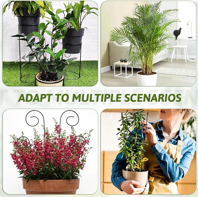 simarro 4 Pcs Metal Trellis for Climbing Plants Indoor, 30 Inch Houseplant Plant Trellis for Potted, DIY Climbing Trelli Flower Pots for Monstera Pothos Vine Ivy Flower