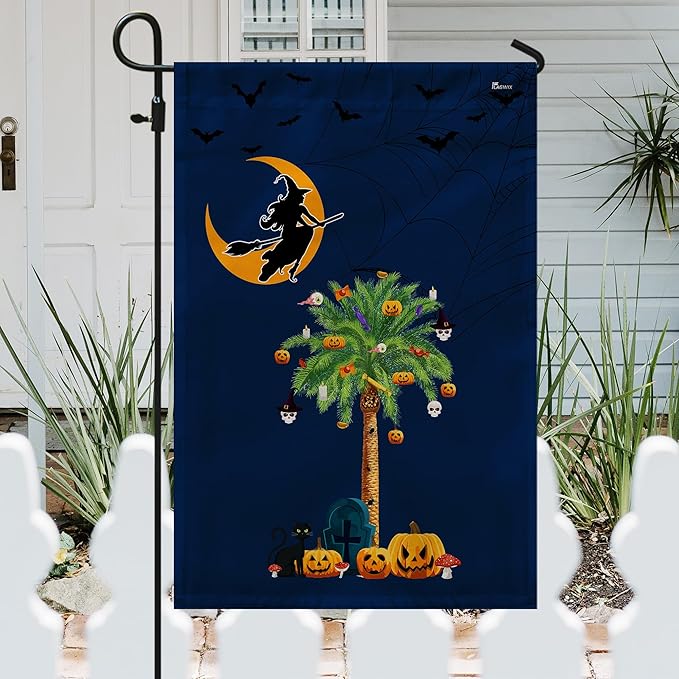 FLAGWIX Halloween Garden Flag - Garden Flags for Outside 11.5" x 17.5" - Halloween Decorations for Home Decor, Outdoor Flag Outside Decorations for Yard, Holiday Gifts for Women Men