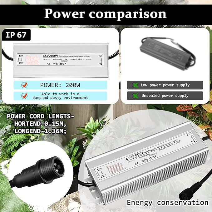 Ultrasonic Fogger 6 Head Ultrasonic Mist Maker,5000ml/H 200W Mist Maker Fogger,6 Head Ultrasonic Fogger Mist Maker,6 Head Ultrasonic Mist Maker fogger Ultrasonic Mister Fogger 6 Head Fogger