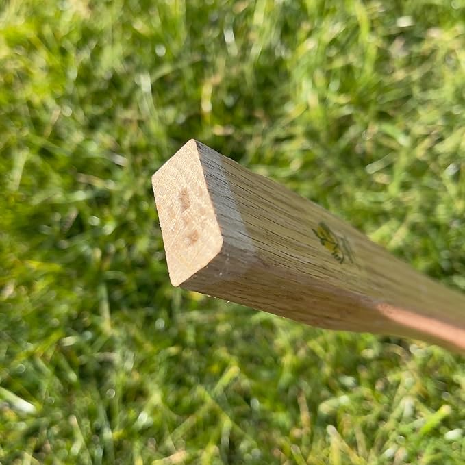 ALANX 14 inch Replacement Oak Wood Handle with one pin, Garden Hand Tool Handle