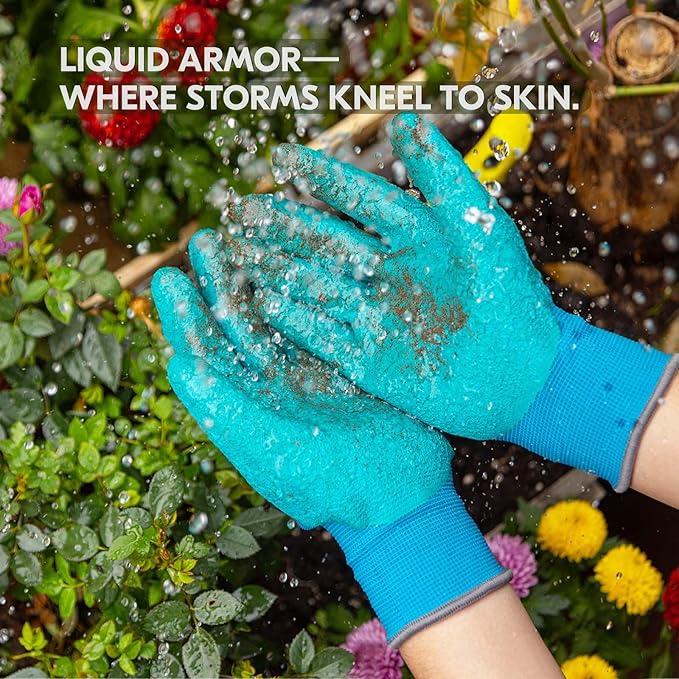 Vgo... 3 Pairs Women’s Gardening Gloves - Non-Slip Nitrile Coated, Breathable for Outdoor, DIY, Ranch, Camping(RB6013)