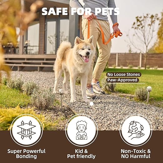 Mulch Glue, 1Gallon Rock Glue for Landscaping Fast-Drying Pebble&Gravel stabilizer Non-Toxic Long-Lasting Pea Gravel Binder for Landscaping, Pine Straw, Outdoor Strong Pebble Gravel Binder for Garden