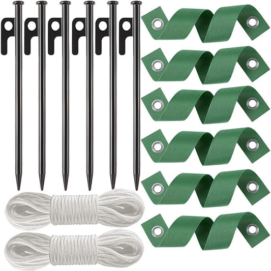 Heavy Duty Tree Stake Kits Steel Tree Stakes and Supports for Young Trees Against Bad Weather Leaning Tree Anchor Straightening Kit