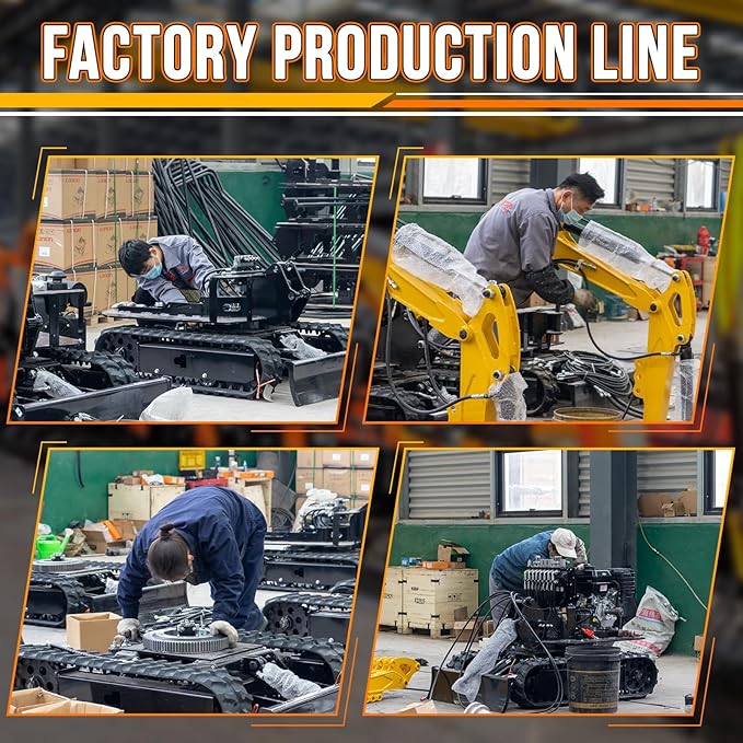 MMS Mini Excavator Rake Attachments, Wide Backhoe Rake Excavator Accessories, Suitable for 0.8-1.8 Tons Small Excavators Attachment, Use for Land Clearing, Debris Removing, Soil Spreading