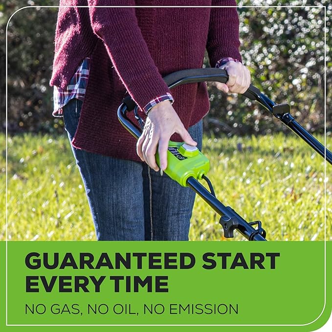 Greenworks 40V 21" Push Mower, 5.0Ah USB Battery