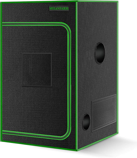 MELONFARM 2x2 Grow Tent, 24"x24"x36'' High Reflective 600D Diamond Mylar Canvas with Observation Window and Floor Tray for Hydroponic Indoor Plant Growing