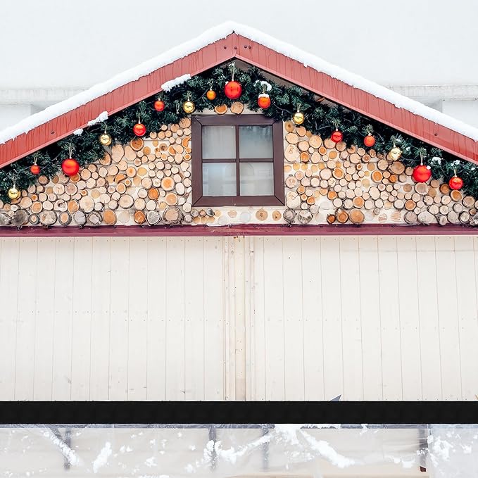 Baquler 1 Piece 16.4 ft Snow and Ice Melting Mats Roof and Valley Heater Ice Dam Prevention Heated Outdoor Mats Electric Snow Melting Mats for Winter Snow Removal