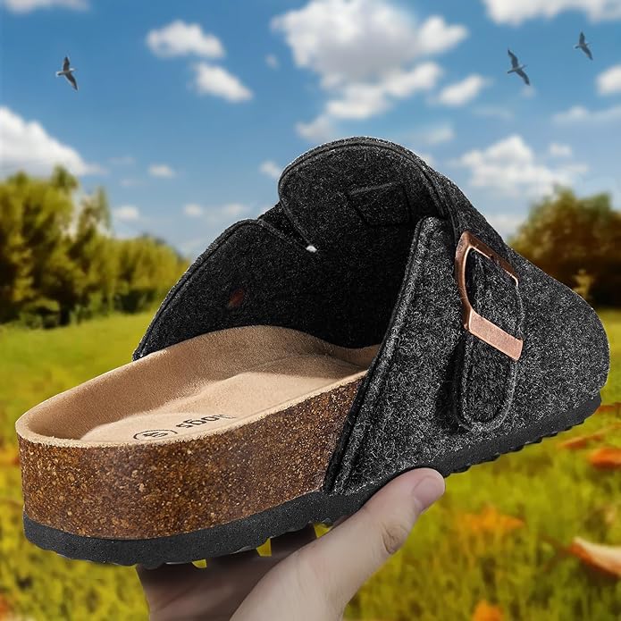BULLIANT Comfort Clogs Slippers Sandals Nurse Work Shoes Unisex for Men Women with Cushioned Cork-Footbed