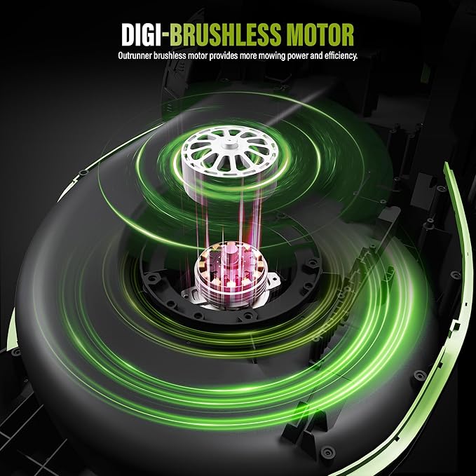 SUNTEK 40V 18-Inch Cordless Electric Lawn Mower, Digi-Brushless Walk-Behind Lawn Mowers, 4.0Ah Lithium-ion Battery and Rapid Charger Included, APP Compatible, SLM4417A