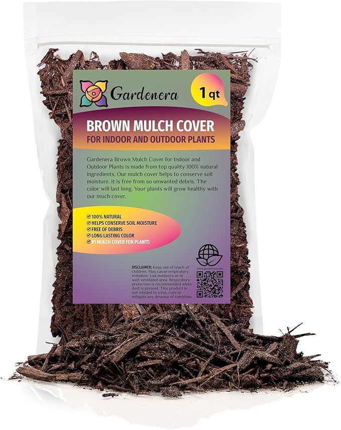 Premium Brown Mulch - Transform Your Landscape with Natural Elegance - 1 Quart