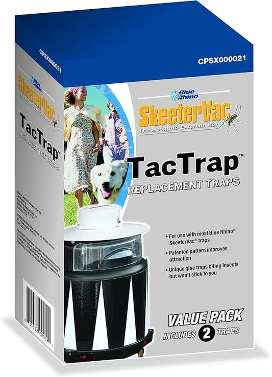 Mr. Bar-B-Q SkeeterVac TacTrap Replacements, Sticky Trap for Mosquitoes for Use with SkeeterVac Mosquito Killer - 2 Pack CPSX000021