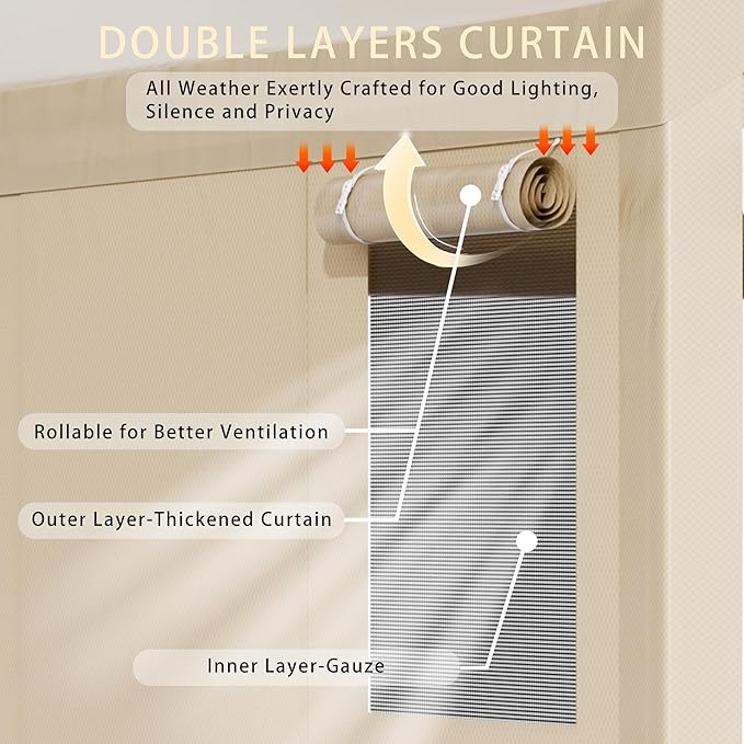 Nuturelly 10x20 FT Carport, Heavy Duty Carport Canopy with Roll-up Windows, Portable Garage with Removable Sidewalls & Doors, Car Canopy with All-Season PE Tarp for Car, Truck, Boat(Khaki)