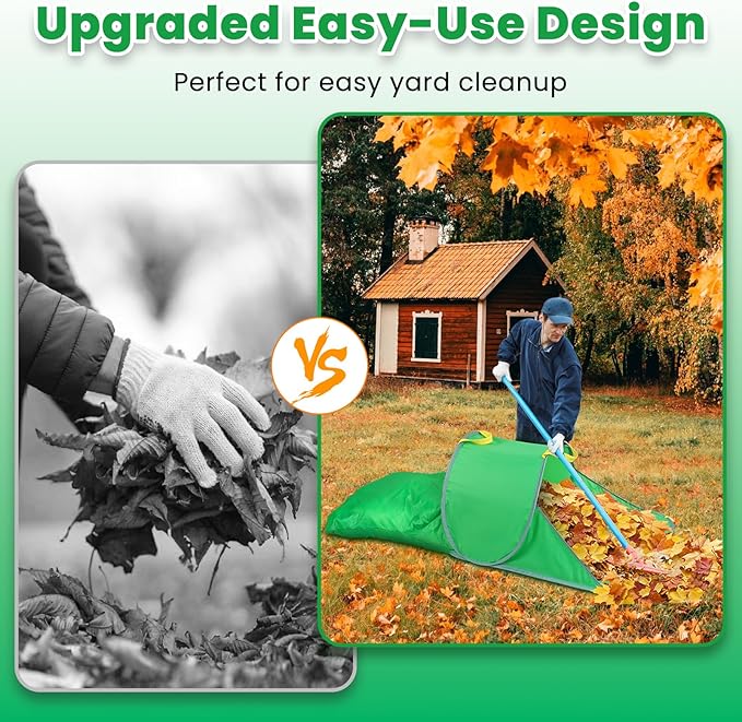 Leaf Collector, Foldable Portable Leaf Bags, Reusable Yard Garden Bags for Leaves, Grass, Lawn Trash