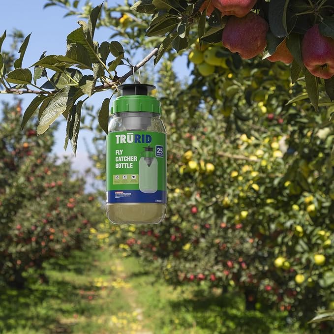 Fly Traps Outdoor- Reusable Hanging Fly Trap- (3-Pack) Add Water to Catch House & Horse Flies in Garden, Backyard & Barn, Natural and Non-Toxic