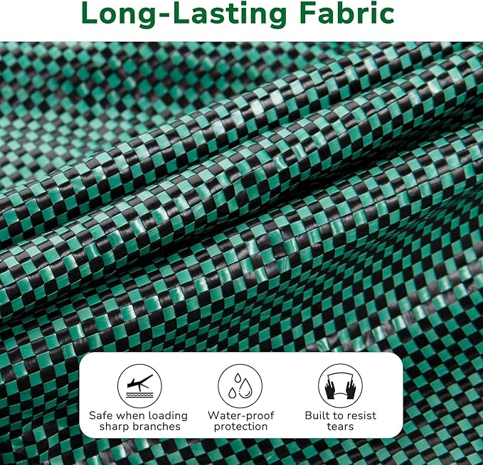 GreatBuddy 72 Gallon Reusable Yard Waste Bag,Heavy Duty,3 Pack Upright Lawn Bags with 4 Reinforced Handles for Garden Leaves and Waste Collection,Lightweight and Portable
