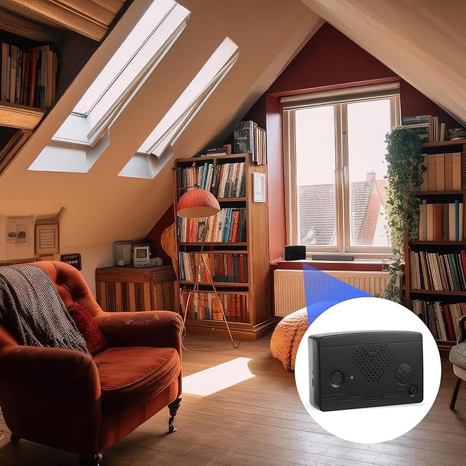 Ultrasonic Bat Devices for Attic: 4PCS Bat Removal Device for Garage, Indoor Outdoor Use - Humane and Effective Rechargeable Bat Deterrent Devices, Black