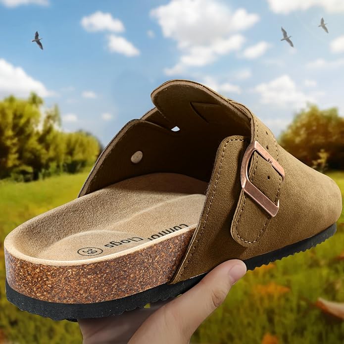 BULLIANT Comfort Clogs Slippers Sandals Nurse Work Shoes Unisex for Men Women with Cushioned Cork-Footbed