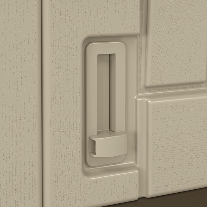 Suncast 54 Cubic Feet Vertical Storage Shed with Durable Plastic Construction, Multiple Wall Panels and Ample Space for Outdoor Storage