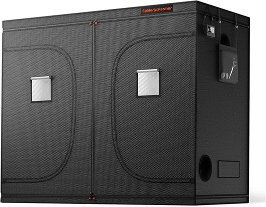 Spider Farmer 8x4 Grow Tent Pro-Grade, 96"x48"x80", with Observation Window and Floor Tray, 1680D Thicken Mylar Canvas, 8x4x6.6 for Indoor Hydroponic Growing for SF4000, SE5000, G5000
