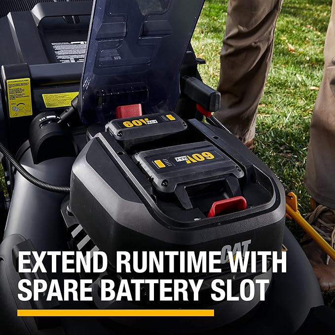 Cat DG670 60V 21" Cordless 3-In-1 Cutting Modes, Brushless Push Lawn Mower with TorqLogic - Battery & Charger Included