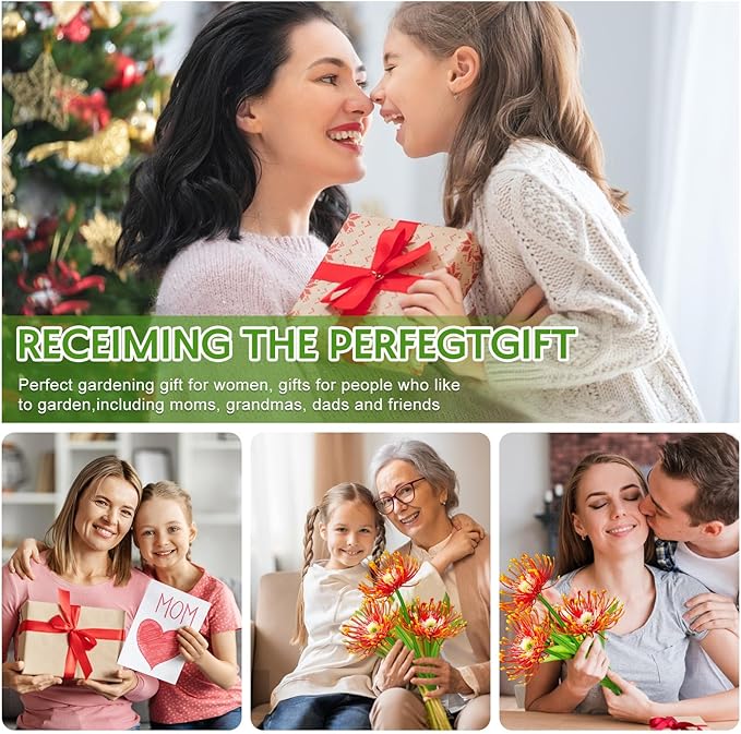 Solar Outdoor Lights Orange Spider Lily – 6 Pack 18-Head Waterproof Garden Flower Lights with Glowing Stems,Decorative Solar Powered Yard,Patio &Lawn Decor,Christmas &Gardening Gifts for Women Grandma