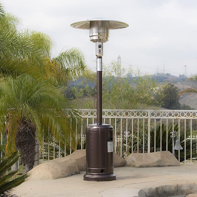 Portable Outdoor Patio Heater, Propane Operated, Gatherings, Events, Commercial, Residential - 44,000 BTU (Bronze)