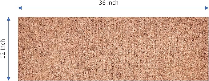 Deepthi Coco Coir Fiber Sheet Roll – 12 x 36 Inch, Pack of 3 – Natural Coconut Mat for Planters, Garden Beds, Pet Cages, Basket Liners, Reptile Bedding, Snow/Ice Anti-Slip Mat, Mulch Barrier