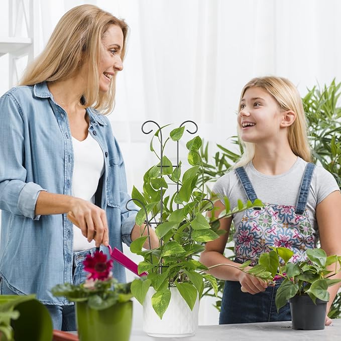 Larger 23.6in Taller Plant Trellis for Climbing Plants Indoor, 4 Pack Metal Garden Trellis for Potted Plants, Rustproof, Larger, Sturdy Climbing Plant Support for Indoor & Outdoor Houseplants