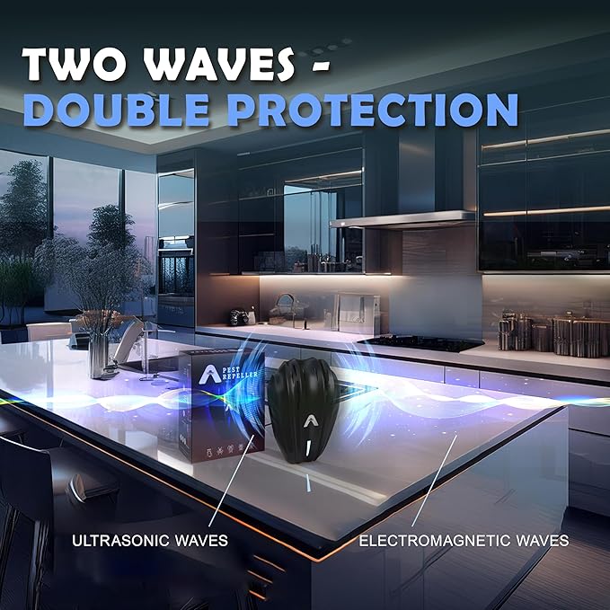 2025 Ultrasonic Pest Repeller Plug-in Device – Indoor/Outdoor Rodent Repellent Control – Solution with Fly Mosquito Squirrel Mice Bat Bug Cockroach Rat Ants Spider