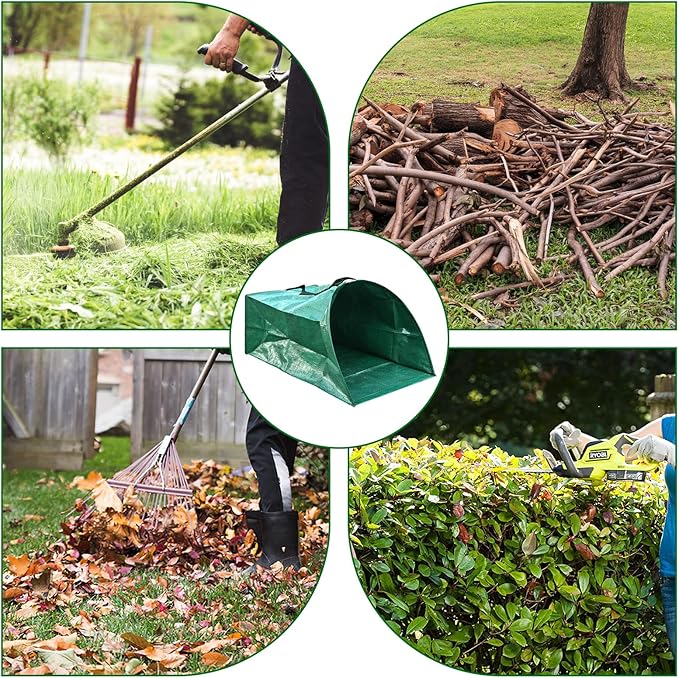 53 Gallon Leaf Collector，Large Yard Dustpan，Portable Pop Up Leaf Bags, Foldable Leaf Pick Up Tools，Reusable Yard Garden Bags for Leaves Lawn Trash（200L）