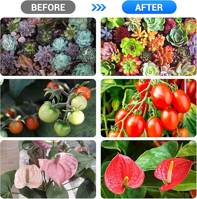 LED Grow Lights Strips for Indoor Plants, 3 Working Modes & 10 Dimmable Levels Plant Lights with Auto Cycle Timer 3/9/12Hrs, 36W Full Spectrum DIY Growing Lamps for Seedings Hydroponics, 6 Strips