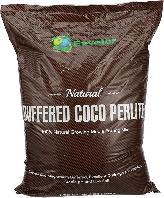 Potting Soil Mix 50 Liter Bag Envelor Indoor Plants Soil for Outdoor Plants 1.75 Cubic Feet Potting Mix Hydrated Coco Coir Perlite Mix Buffered Ready to Use Natural Plant Top Soil