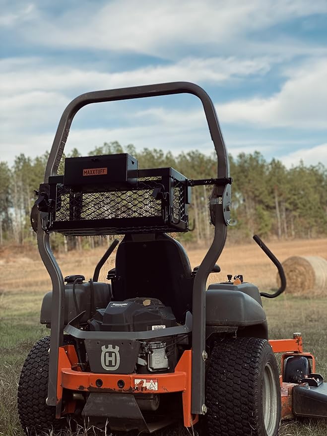 Heavy-Duty ROPSRIDER XHD Tractor Basket, Fits Most Tractor and Zero Turn Mower ROPS Bars, Model MTF100